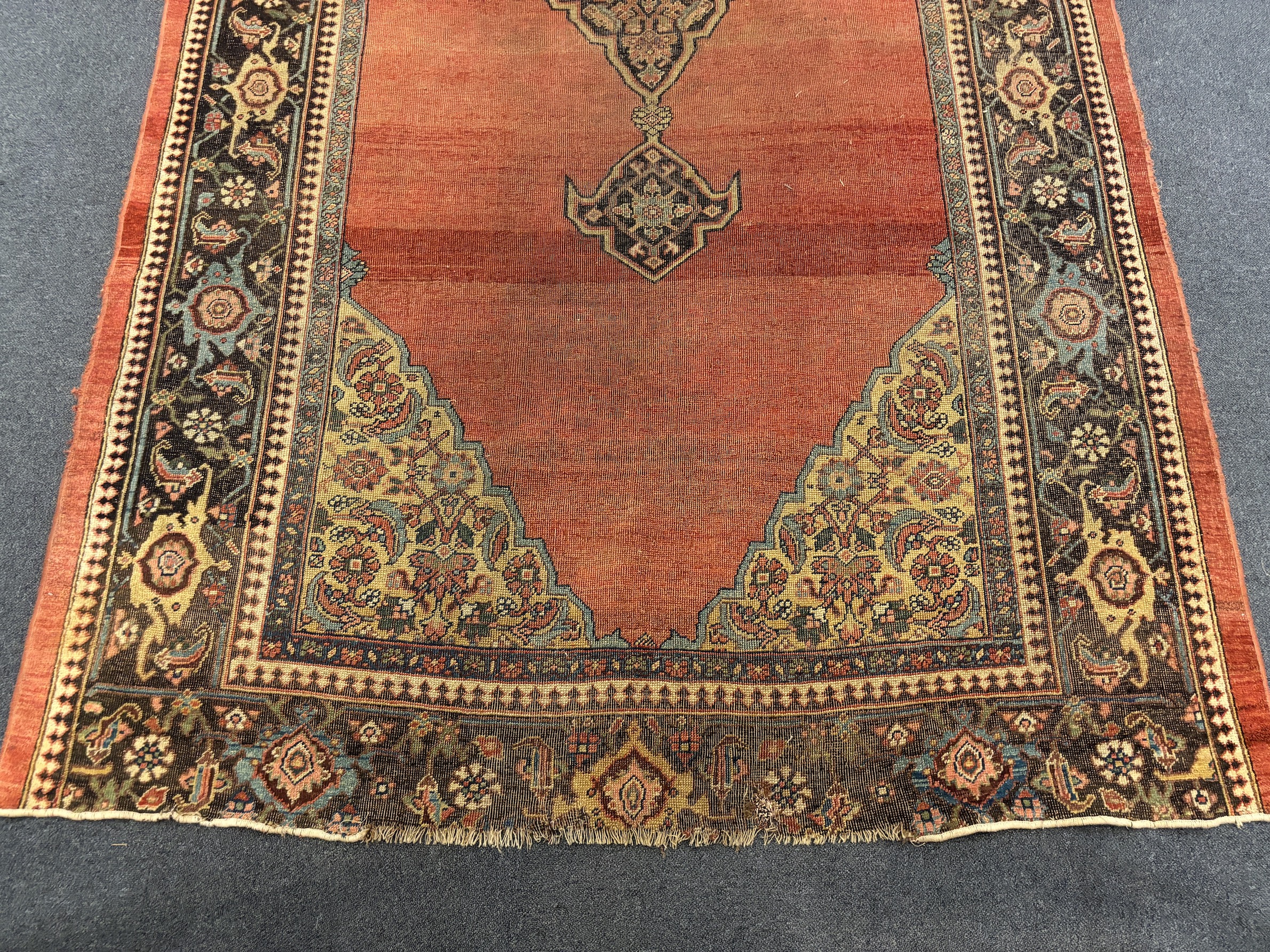 An antique Bidjar carpet 365 x 185cm